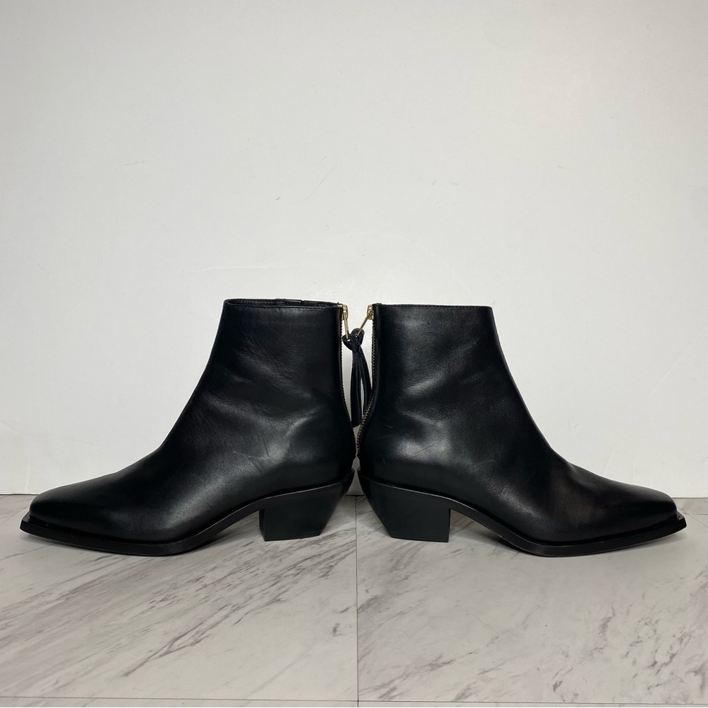 All Saints Lenora Black Leather Bootie 8 - Picture 7 of 14